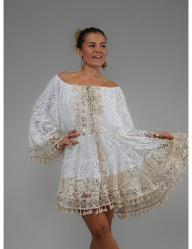 Tunique dentelle plastron - 1063 vous aussi creer 