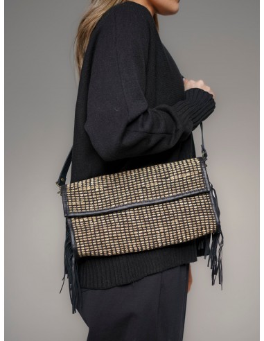 Sac baguette noir à franges - 1914 2023